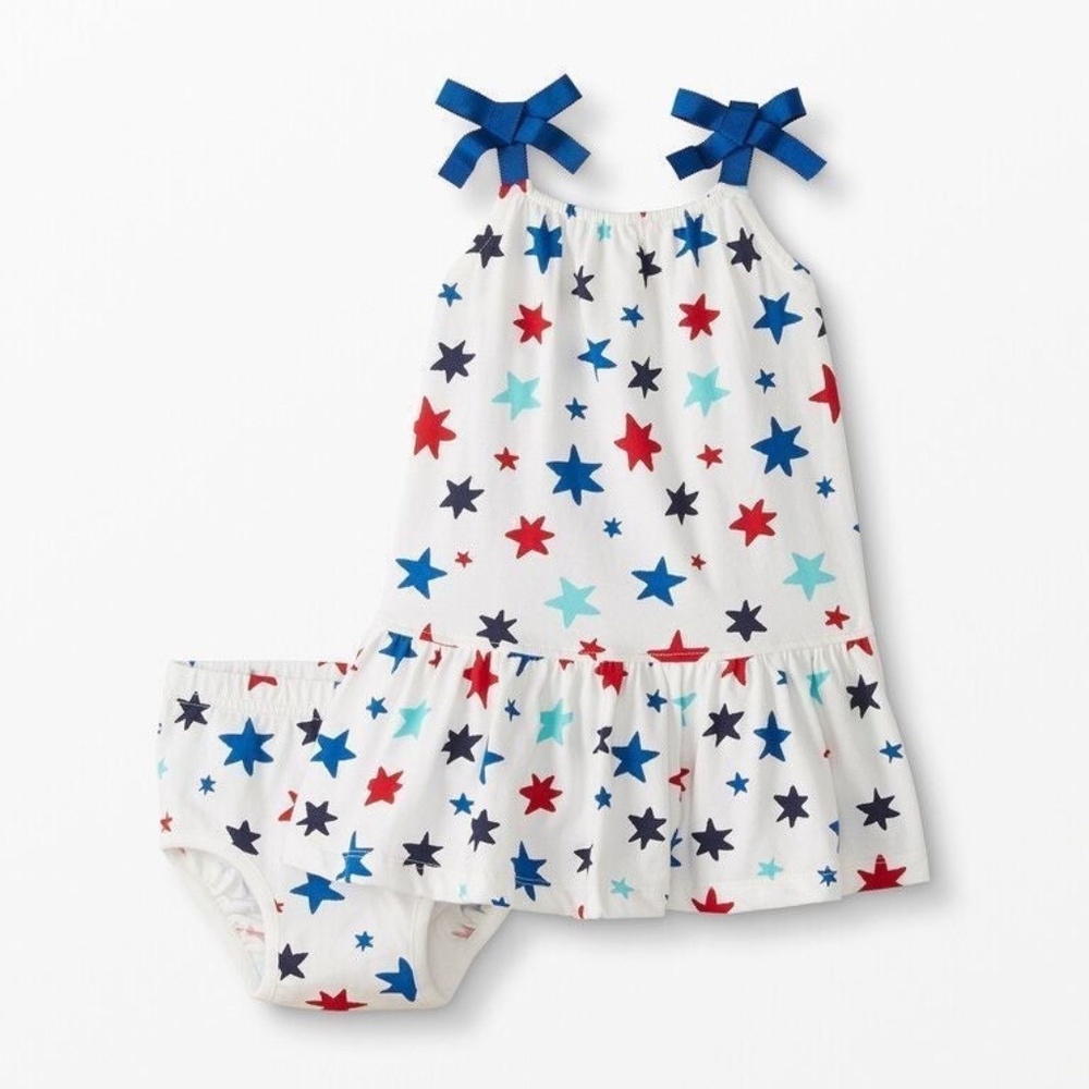 Hanna Andersson Twirl Dress Set- Size 2- Memorial Day- 4th of July
